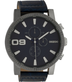 OOZOO Timepieces jeans blauw 50 mm