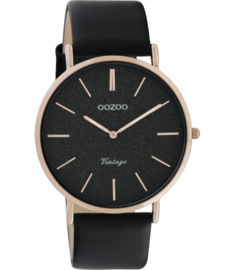 OOZOO Vintage zwart glitter/rosé 40 mm