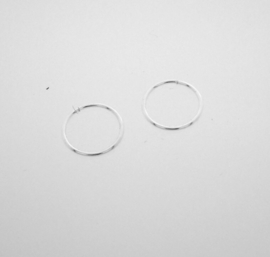 Zilveren neusringetjes 8 mm
