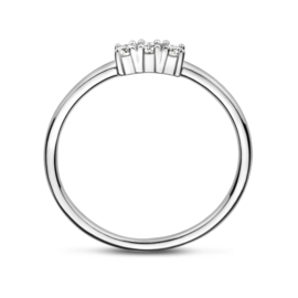 zilveren ring met  zirkonia