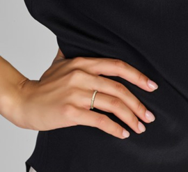 Gouden ring rij steentjes