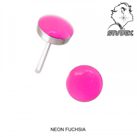 Zweerknopjes neon fuchsia