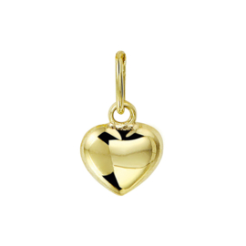 Gouden kettinghanger hart 10,5 mm