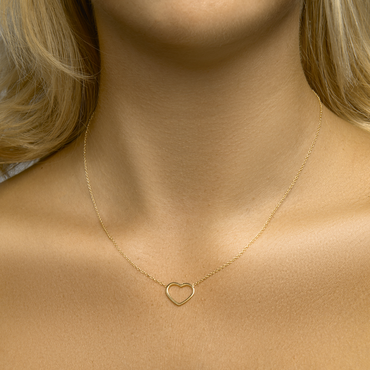 collier hart 41 + 5 cm 3 micron + armband hart 16 + 3 cm 3 micron