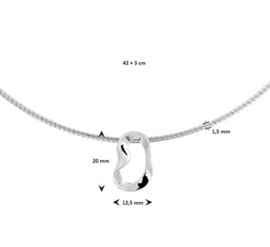 Collier omega 1,5 mm 42 + 3 cm