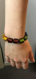 Zsiska armband blokjes rainbow