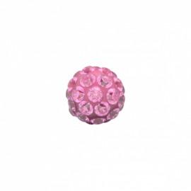 Zweerknopjes roze discobal