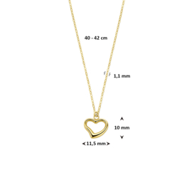 collier hartje 40 - 42 cm