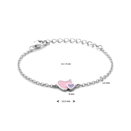 armband hartjes 11 +3 cm