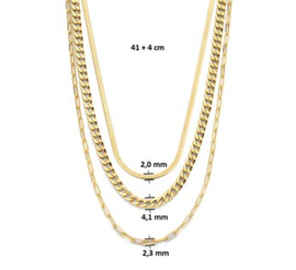 Collier schakels 4,1 mm 41 + 5 cm 1 micron