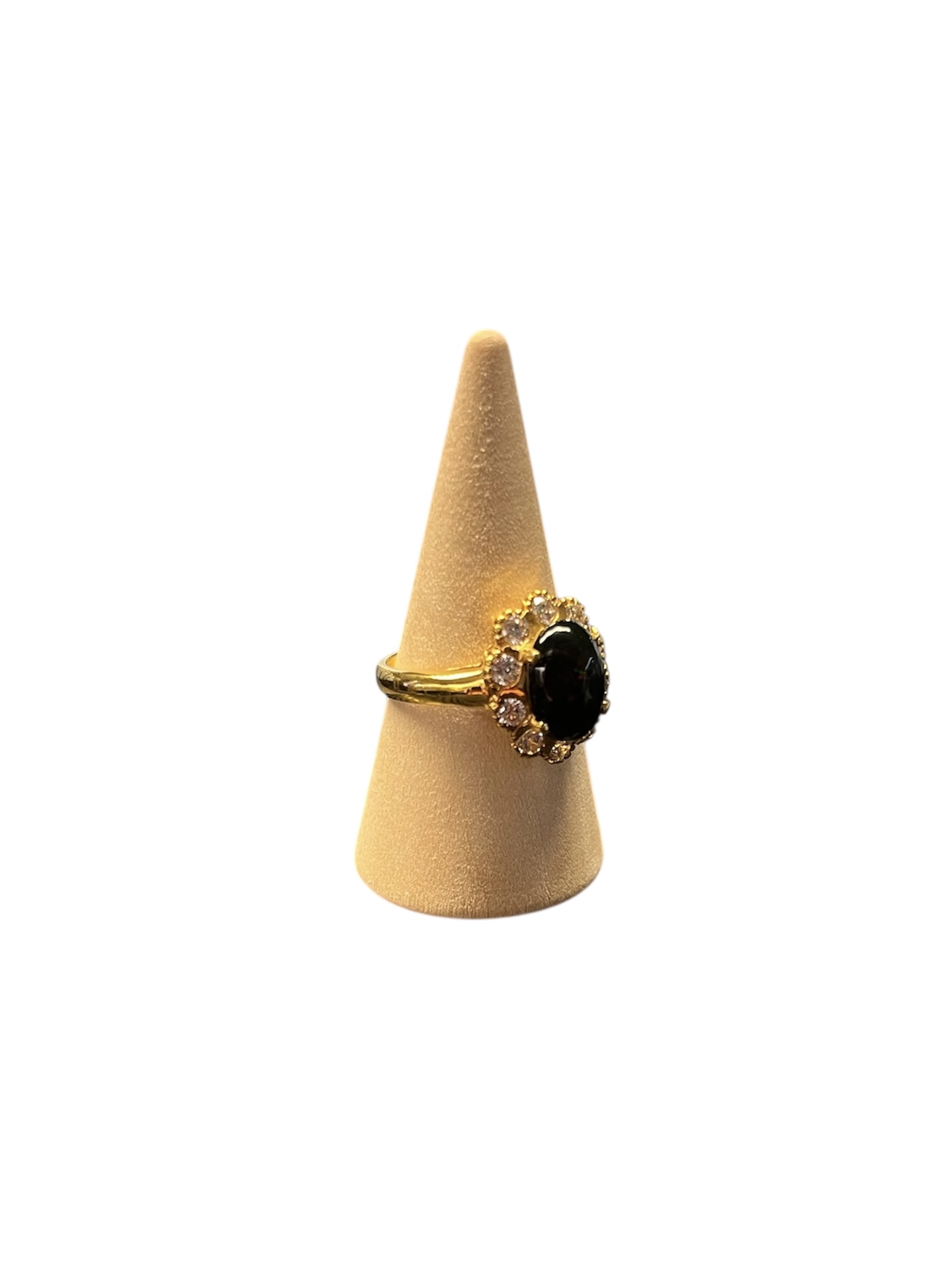 Handgemaakte vergulde zilveren opal ring
