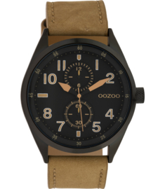 OOZOO Timepieces camel/zwart 42 mm 10027