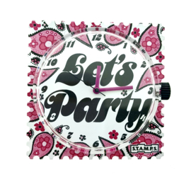 STAMPS-horloge let´s party