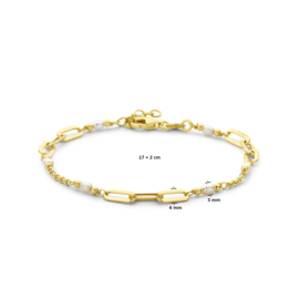 armband met schakels en parels
