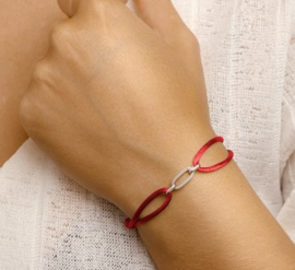 Armband satijn Bordeaux rood