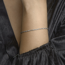 Zilveren armband zirkonia rij