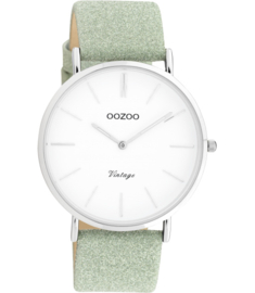 OOZOO Vintage groen/wit glitter 40 mm