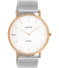 OOZOO Vintage zilver/rosé 44 mm