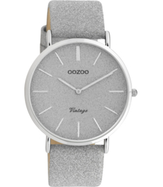 OOZOO Vintage all glitter zilver 40 mm