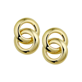 Gouden oorstekers twee rondjes