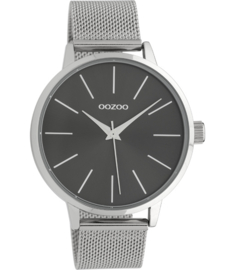 OOZOO Timepieces zilver/donkergrijs 42 mm
