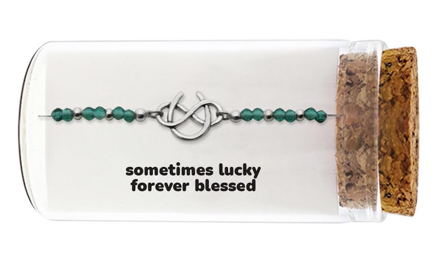 armband met zilver: Lucky forever