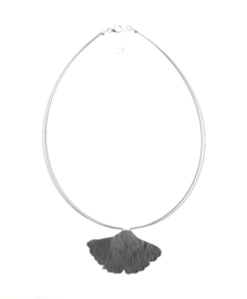 Ginkgo ketting zilver groot