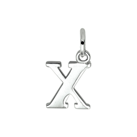 Zilveren letterbedel X