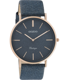 OOZOO Vintage all glitter blauw 40 mm