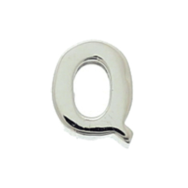 Zilveren letterbedel Q