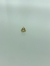 Gouden oorknopjes knoop