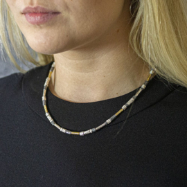 Collier zilver oxy + Goldfilled