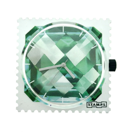STAMPS-klokje groene diamant