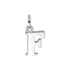 Zilveren letterhanger F