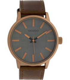 OOZOO Timepieces bruin/grijs 45 mm C10035