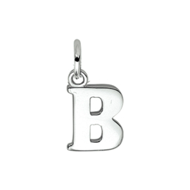 Zilveren letter hanger B