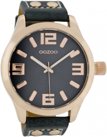OOZOO horloge donkergroen / rosé 46 MM
