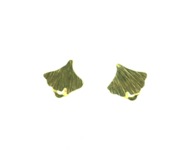 Ginkgo oorclip messing