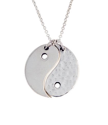 zilveren ketting met ying yang