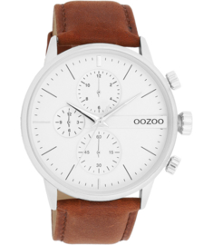 OOZOO Timepieces bruin/wit 45 mm C11220