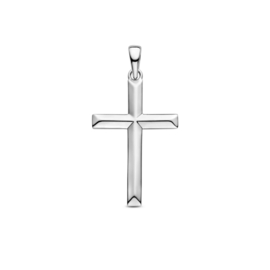 Zilveren kettinghanger kruis 25 mm