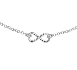 Zilveren set: Collier infinity en armband