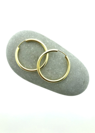 Gouden oorringen 2,5 cm