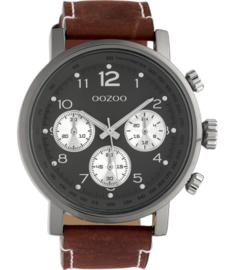 OOZOO Timepieces bruin/grijs 48 mm