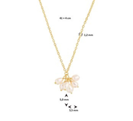 Collier parels 1,2 mm 41 + 4 cm