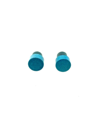 Ronde oorstekers blauw / aqua