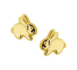 Gouden oorknopjes konijn