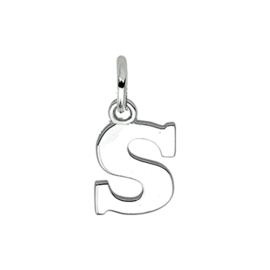 Zilveren letterbedel S