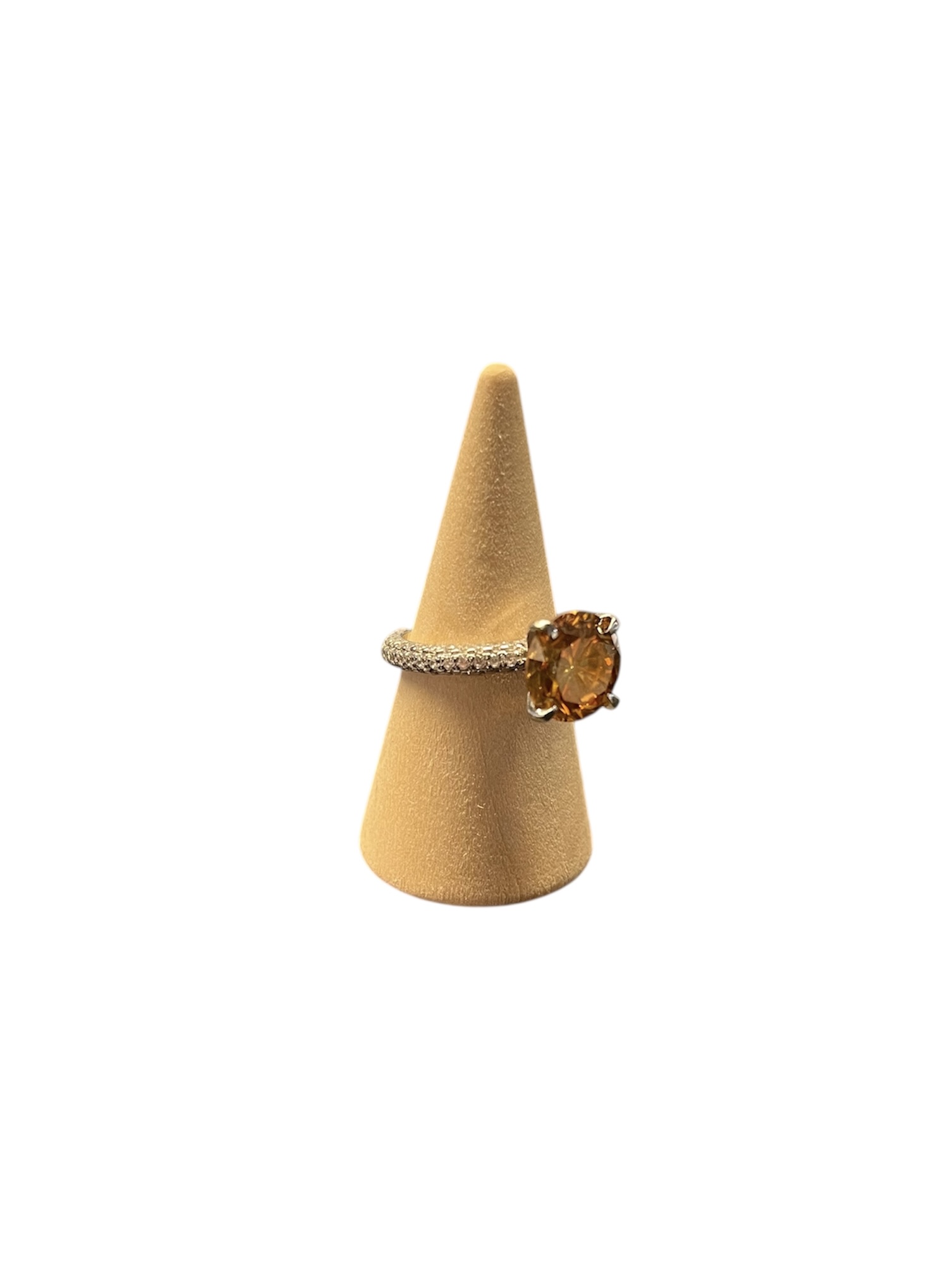 Handgemaakte zilveren moissanite ring
