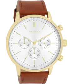 OOZOO timepieces bruin/wit 50 mm C11201